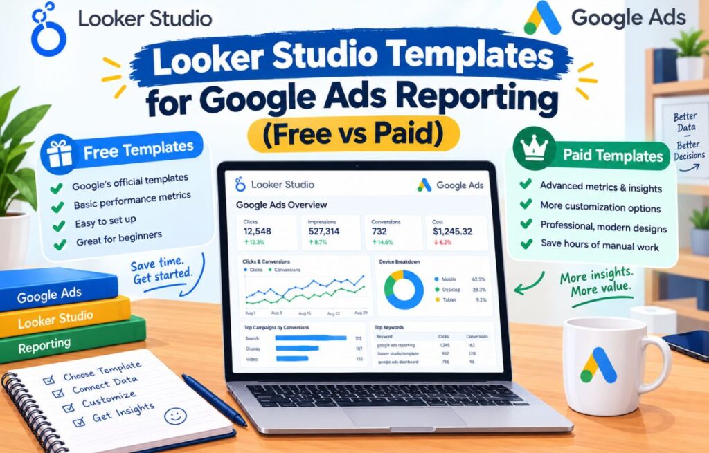 Looker Studio Templates for Google Ads: Free vs Paid